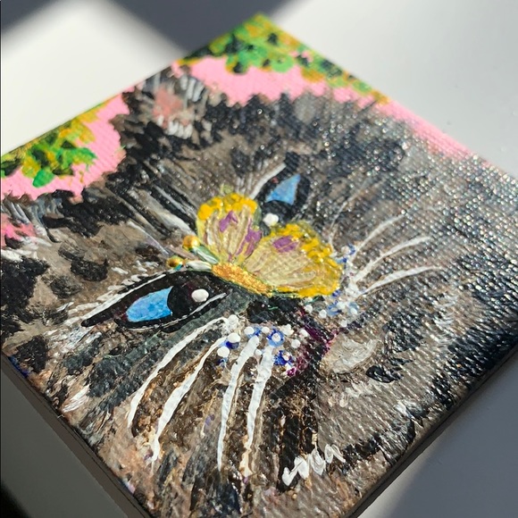 SOLD Original Art - Cat/Butterfly - Picture 2 of 11